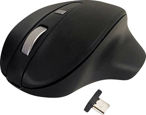 Matias M20DCBB optická ergonomická myš, prenos bezdrôtový, 4 tlačidlo, 1000 dpi, 1600 dpi, čierna