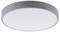 Okrúhle, sivé stropné svietidlo s jednoduchým, moderným dizajnom. Plochý sivý okraj okolo bielej svetelnej plochy. Ideálne pre nenápadné osvetlenie.