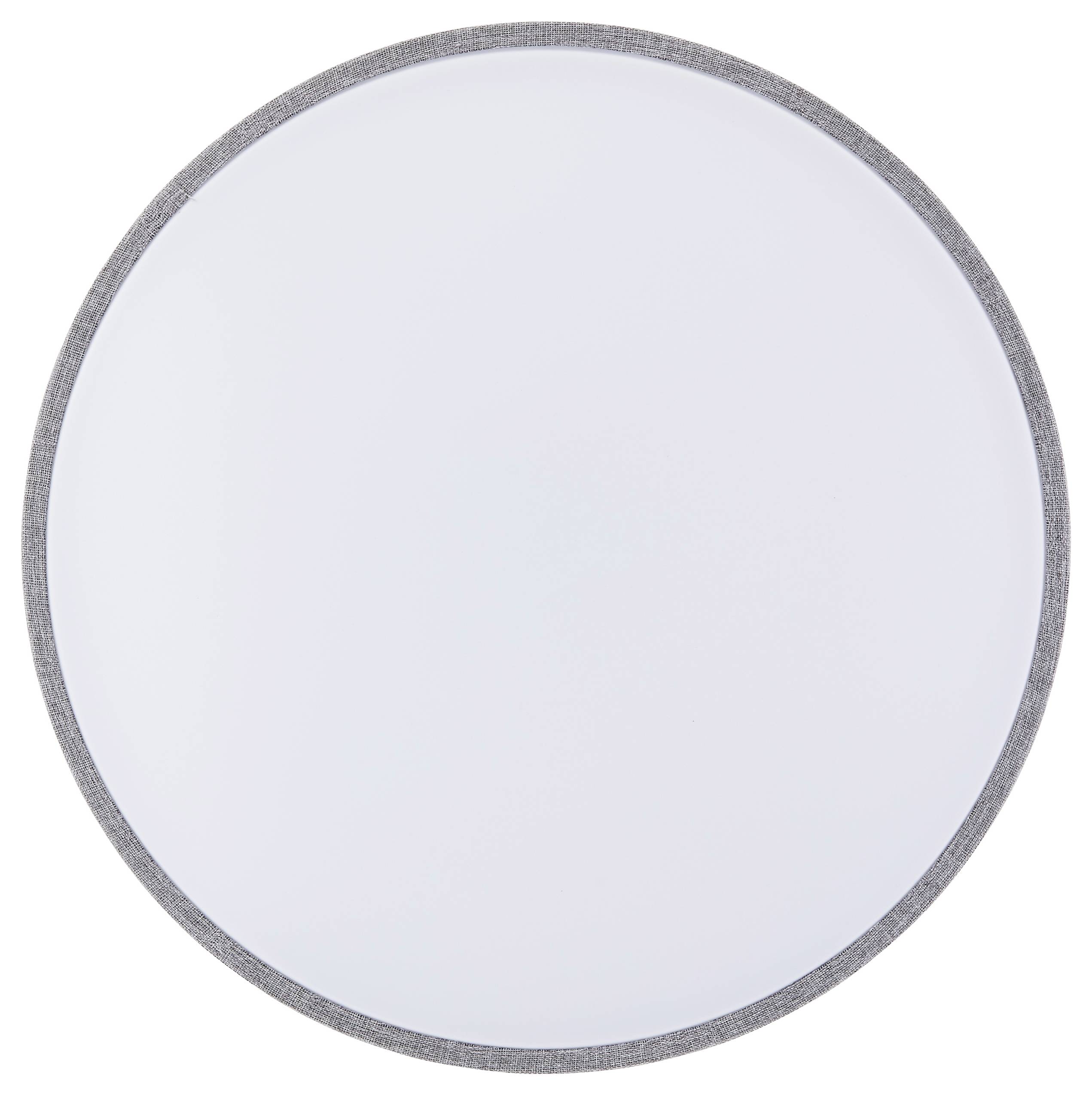 Okrúly biely tanier pohľadom zhora.