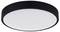 Čierne, okrúhle stropné svietidlo s bielym difúzorom. Minimalistický dizajn pre moderné interiéry.