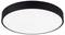 Čierne, okrúhle stropné svietidlo s bielym difúzorom, ktoré vyžaruje rovnomerné svetlo. Minimalistický dizajn, vhodný do moderných priestorov.