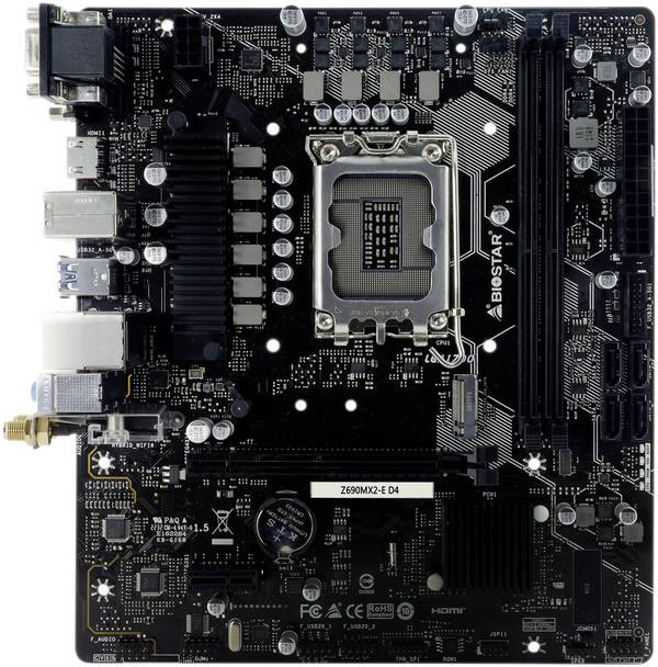 BioStar Z690MX2-E D4 Základná doska Socket #####Intel® 1700 Tvarový faktor Micro-ATX Čipová sada základnej dosky Intel® Z690