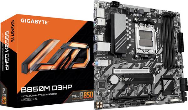 Gigabyte B850M D3HP Základná doska Socket AMD AM5 Tvarový faktor Micro-ATX Čipová sada základnej dosky AMD® B850