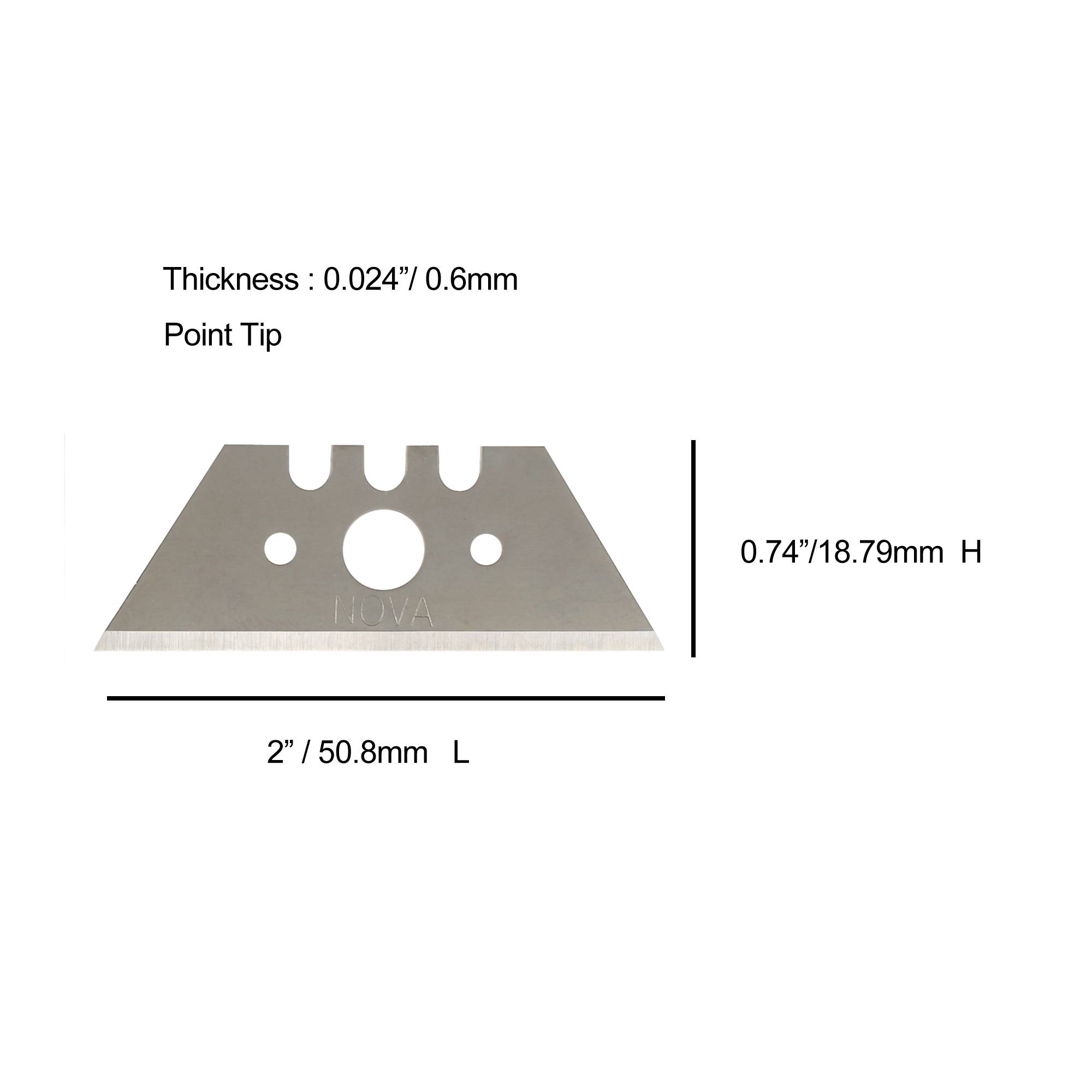 PHC náhradné odlamovacie čepele 50.9 mm metalická šedá (lesk) 100 ks-2