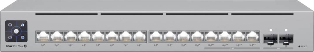 Ubiquiti Networks UniFi USW Pro Max Switch di rete RJ45/SFP+ 16+2 porte Funzione PoE