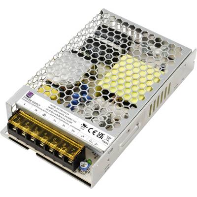 Otvorený kovový kryt sieťového zdroja s viditelnými elektronickými súčiastkami a žltými káblovými prepojeniami.