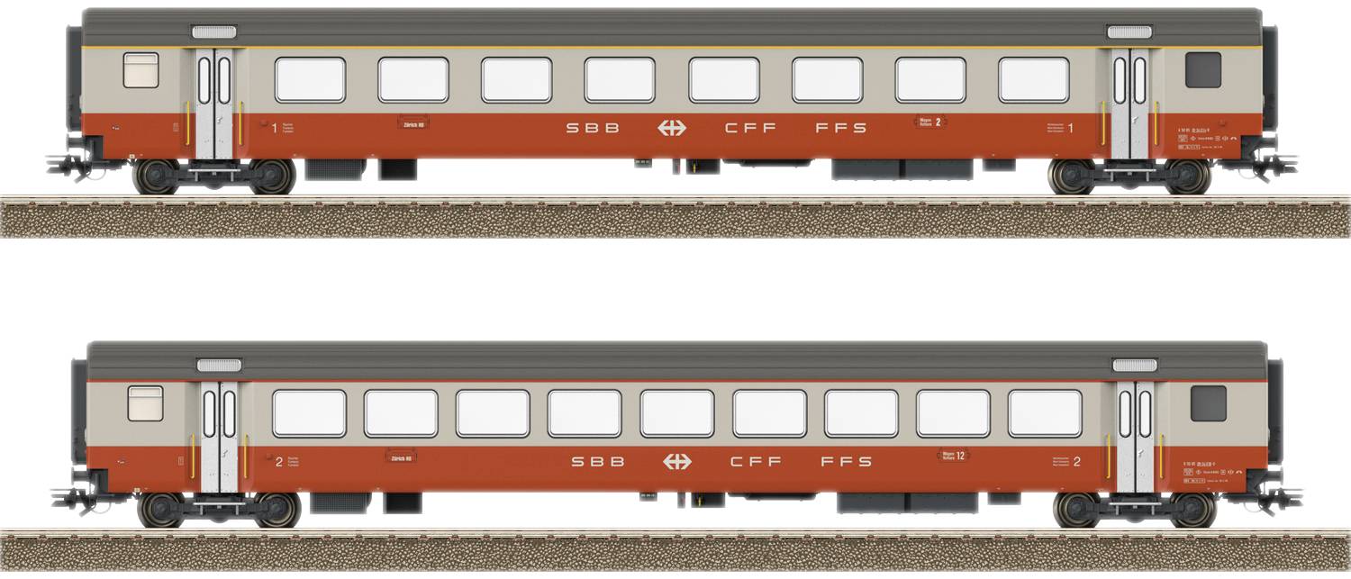 TRIX H0 23691 H0 set van 2 personenrijtuigen Swiss Express van de SBB