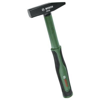Kladivo Bosch so zelenou rukoväťou a čiernou hlavou, model 300g, na bielom pozadí.