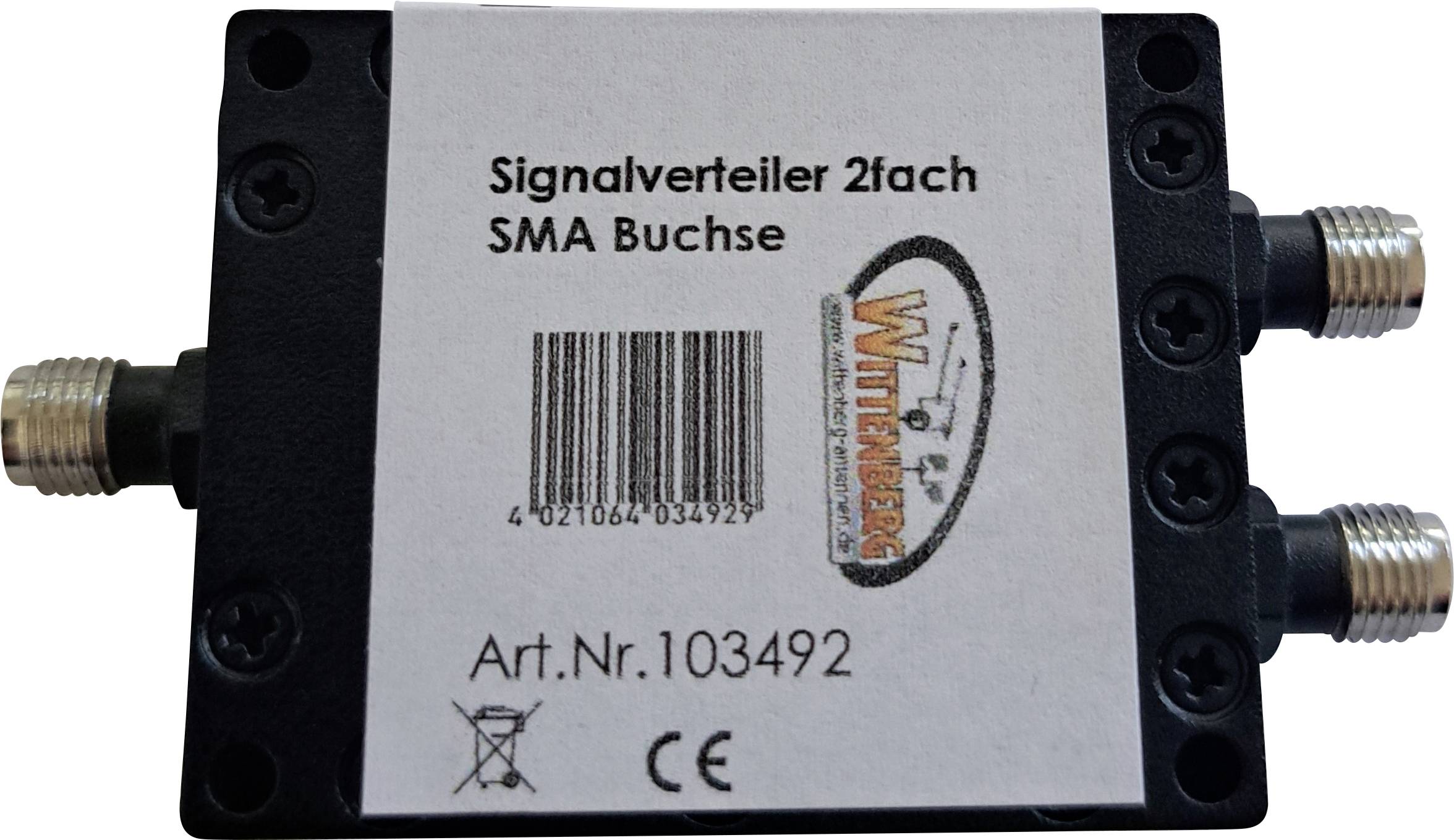 Wittenberg Antennen Distributore antenna Presa SMA Signalverteiler 2 fach SMA Buchsen , Frequenz 800-2700 MHz