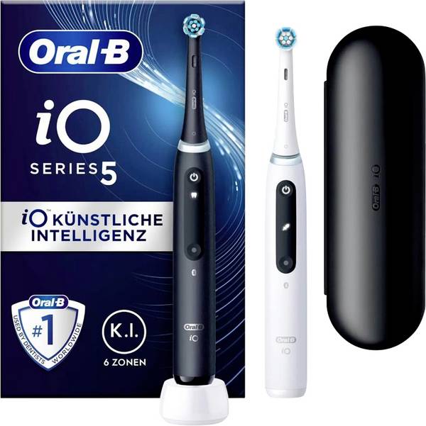 Oral-B iO Series 5 Duo elektrická kefka na zuby, čierna, biela, 415121