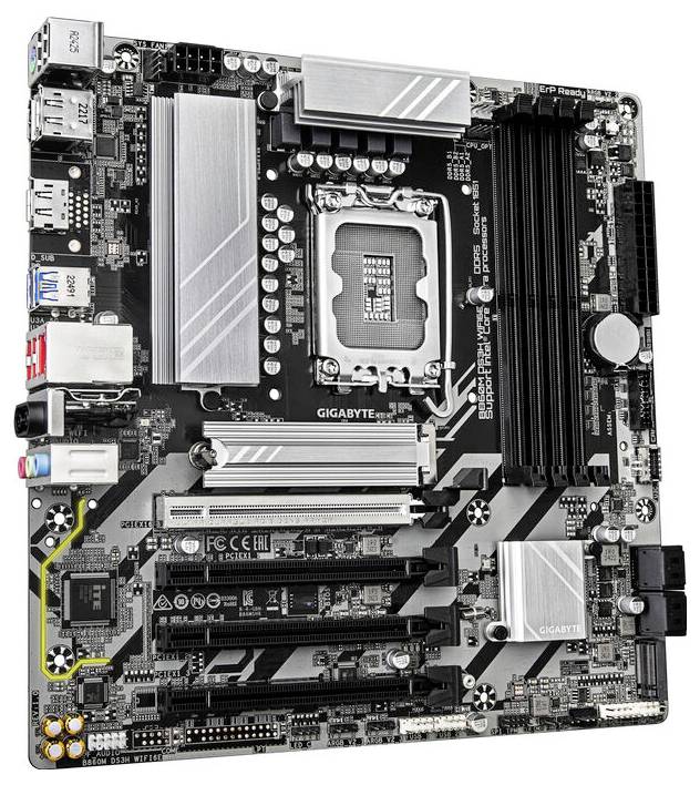 Gigabyte B860M DS3H WIFI6E LGA1851 MB Základná doska Socket Intel® 1851 Tvarový faktor ATX Čipová sada základnej dosky I-1