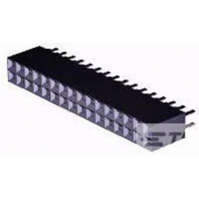 Obdĺžniková elektronická súčiastka s viacerými kontaktmi na každej strane, pravdepodobne mikročip alebo integrovaný obvod.