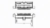 Connettore maschio da incasso (standard) TE Connectivity 827880-3 1 pz. Bulk