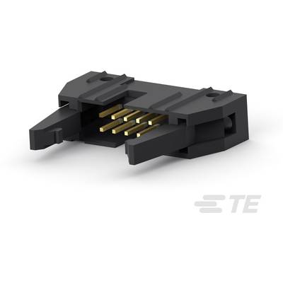Čierno-zlatý konektor s viacerými pinmi, vhodný pre elektronické prepojenia v technických zariadeniach.
