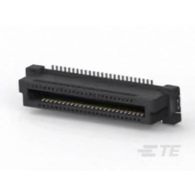 Čierny elektronický konektor s viacerými radmi kontaktov, používaný na prenos elektrických signálov.