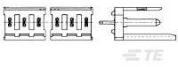 Diagram zobrazuje elektrické konektory a kontaktné piny, pohľad z boku a spredu. Obsahuje technické detaily pre montáž.