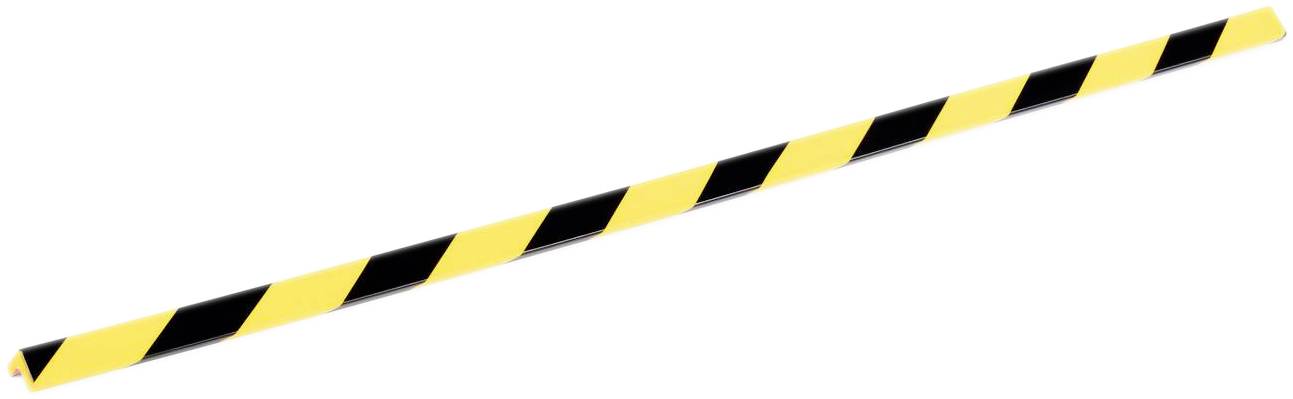Čierno-žltá výstražná páska v diagonálnych pruhoch, často používaná na vymedzenie nebezpečných oblastí.