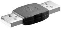USB adaptér s dvoma USB portami, umožňuje prepojenie medzi dvoma zariadeniami, kompaktné zariadenie v čiernej a striebornej farbe.
