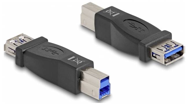 Delock USB Adattatore [1x Spina USB - 1x Presa USB-A completamente schermata] 65179
