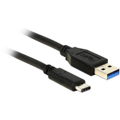 USB kábel so štandardným konektorom a USB-C konektorom na prenos dát a napájanie.
