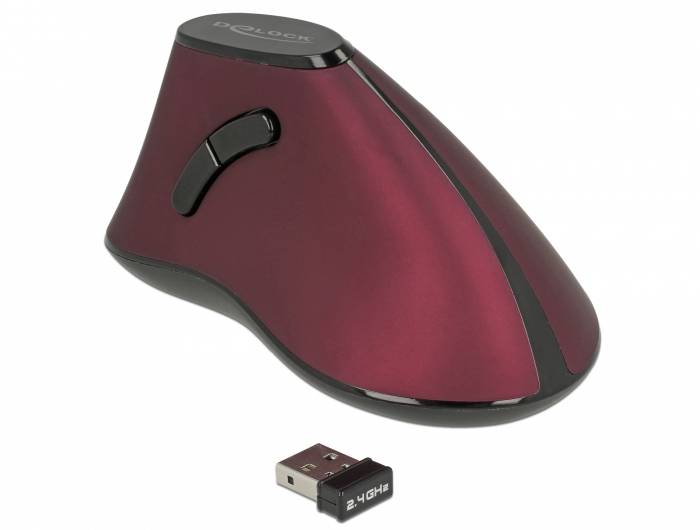 Delock 12528 optická ergonomická myš, prenos USB, 4 tlačidlo, 1000 dpi, viacfarebná-0