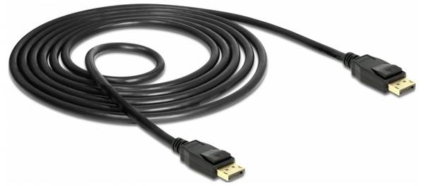 Delock DisplayPort prepojovací kábel Konektor DisplayPort 1.5 m čierna 85508 pozlátené kontakty, krútený, trojžilový tienený, 4K UHD Kábel DisplayPort