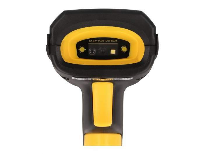 Delock 90586 skener 2D čiarového kódu Bluetooth® 2D, 1D LED čierna, žltá ručný skener vr. stojančeku-3