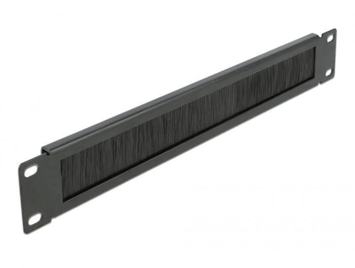 Delock 66288 19 inch Afdekking met borstels voor patchkast 1 HE Zwart
