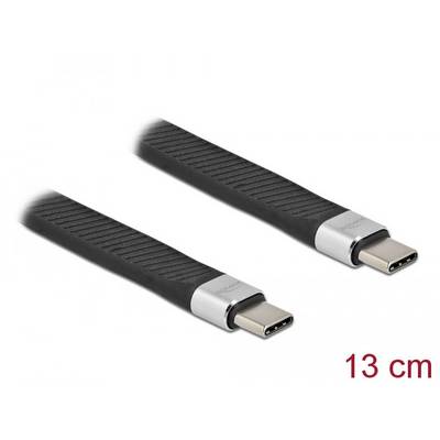 Dva čierne USB-C káble vedľa seba s textom '13 cm' v červenej farbe v spodnej pravej časti.