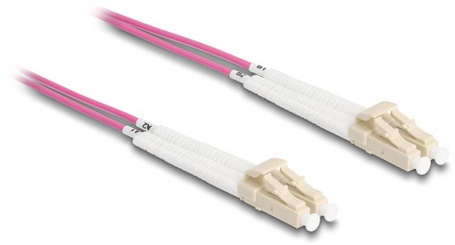 Delock 88088 optické vlákno LWL prepojovací kábel [1x zástrčka LC - 1x zástrčka LC] 50/125 µ Multimode OM4 2 m-0