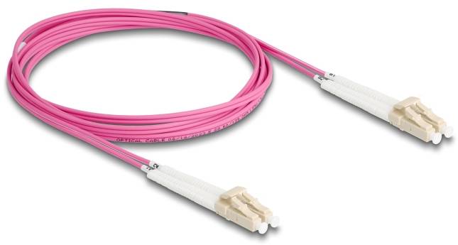 Delock 88088 optické vlákno LWL prepojovací kábel [1x zástrčka LC - 1x zástrčka LC] 50/125 µ Multimode OM4 2 m-2