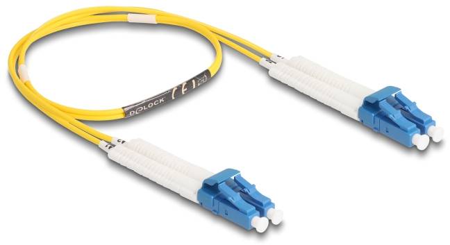 Delock 88068 optické vlákno LWL prepojovací kábel [1x zástrčka LC - 1x zástrčka LC] 9/125 µ Singlemode OS2 0.5 m-2