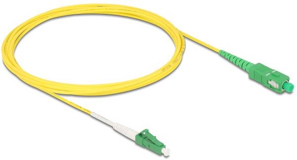 Delock 83862 optické vlákno LWL prepojovací kábel [1x zástrčka LC - 1x SC APC zástrčka] 9/125 µ Singlemode OS2 3 m
