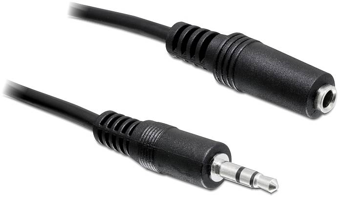 Delock 84002 jack audio prepojovací kábel [1x jack zástrčka 3,5 mm - 1x jack zásuvka 3,5 mm] 3 m čierna-2