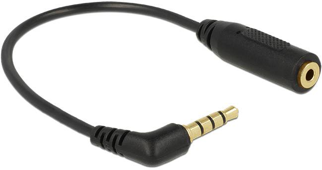 Delock 65673 jack audio prepojovací kábel [1x jack zástrčka 3,5 mm - 1x jack zásuvka 2,5 mm] 0.175 m čierna-0