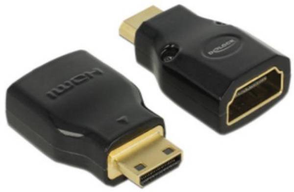 Simpletek 65665 HDMI adaptér [1x MiniHDMI™ - 1x HDMI zásuvka] čierna 4K UHD
