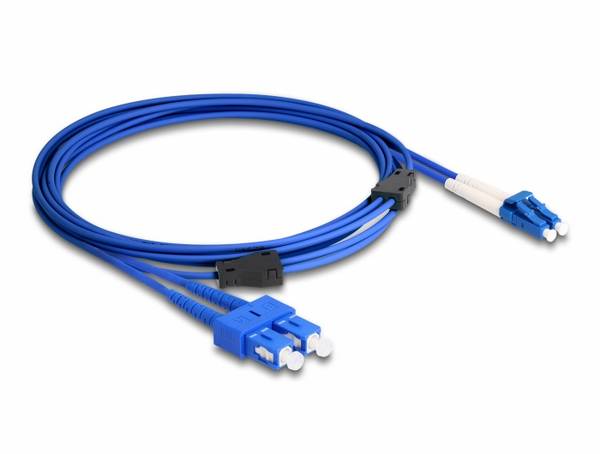 Delock 87924 optické vlákno LWL prepojovací kábel [1x zástrčka LC - 1x SC-Duplex] 9/125 µ Singlemode OS2 3 m