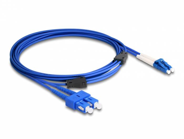 Delock 87924 optické vlákno LWL prepojovací kábel [1x zástrčka LC - 1x SC-Duplex] 9/125 µ Singlemode OS2 3 m-1