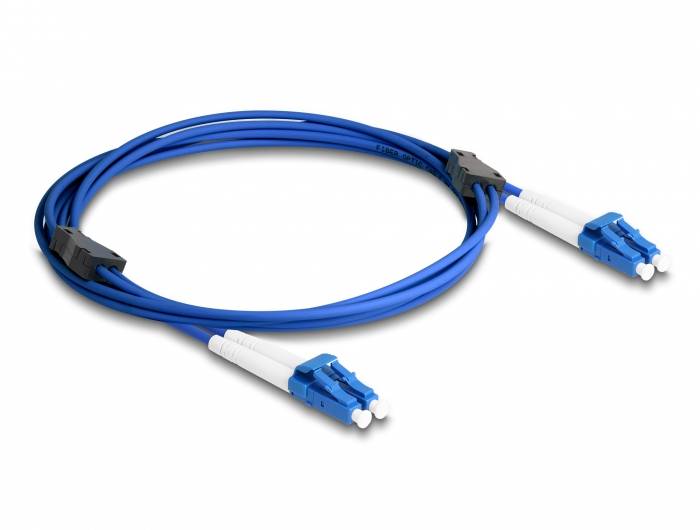 Delock 87920 optické vlákno LWL prepojovací kábel [1x zástrčka LC - 1x zástrčka LC] 9/125 µ Singlemode OS2 2 m-0