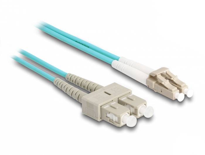 Delock 87910 optické vlákno LWL prepojovací kábel [1x zástrčka LC - 1x SC-Duplex] 50/125 µ Multimode OM3 1 m-2