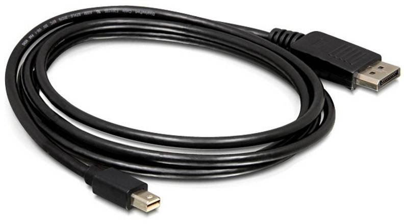 Čiernj HDMI kábel s jedným konektorom na každom konci, vhodný pre video a audio prepojenia medzi zariadeniami.