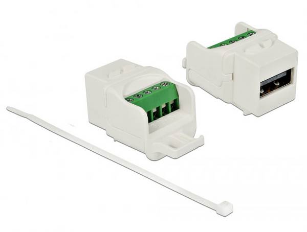 Delock 86376 zabudovateľný modul USB 2.0 Keystone kábel