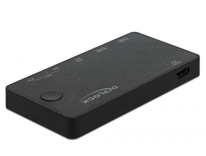Delock 11477 1 + 5 portů prepínač KVM HDMI klávesnica 3840 x 2160 Pixel-0