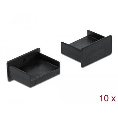 DeLOCK protiprachový kryt pre USB Type-A zásuvku bez úchytky, 10 kusov, čierny 64102 64102 Delock Množstvo: 1 ks-0