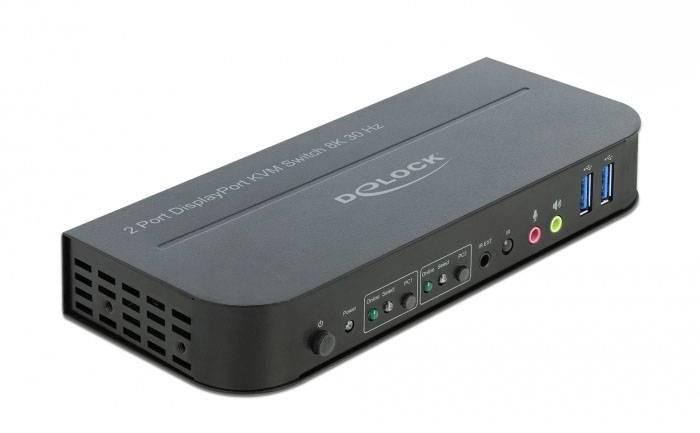 Delock 11482 DisplayPort prepínač DisplayPort, HDMI ovládanie gestami, myš, klávesnica, diaľkové ovládanie 3840 x 2160 P-1