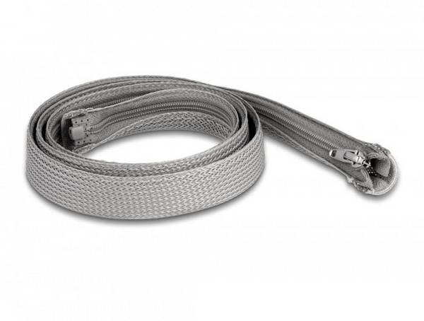 Delock 20824 20824, ochranný oplet polyester, 15 mm (max), sivá, 1 ks