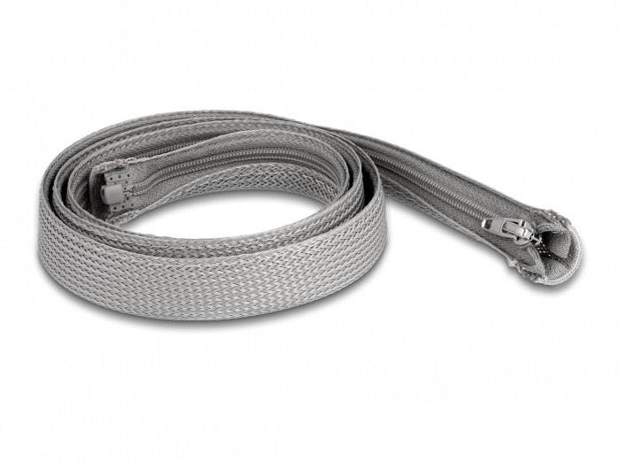 Delock 20824 20824, ochranný oplet polyester, 15 mm (max), sivá, 1 ks-0