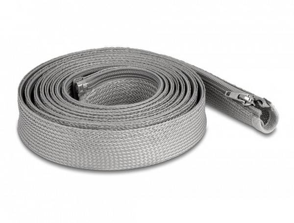 Delock 20836 20836, ochranný oplet polyester, 15 mm (max), sivá, 1 ks