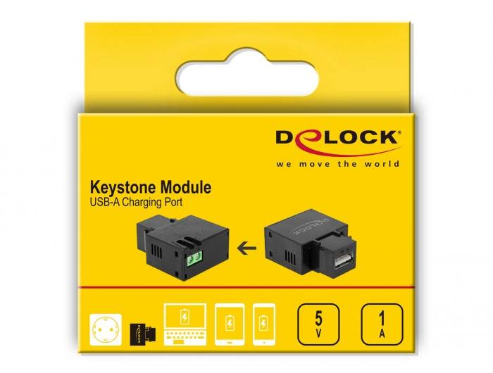 Delock 86505 zabudovateľný modul USB Keystone kábel-3
