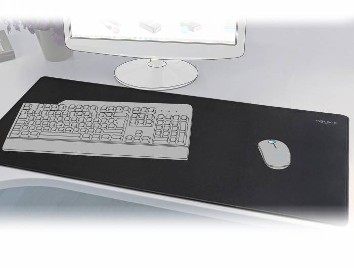 Delock 12027 čierna (š x h) 900 mm x 500 mm-2